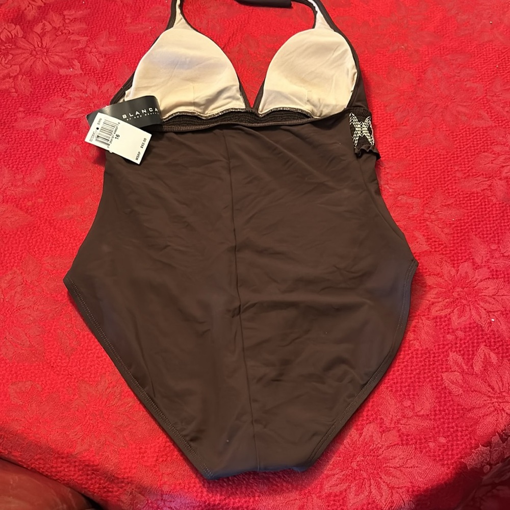 Brown La Blanca Halter swimsuit - Picture 7 of 9
